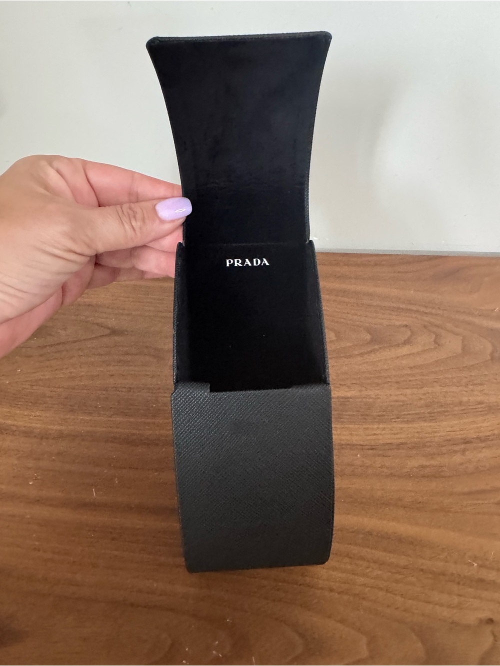 Prada Black Textured Eyewear Sun Glasses Case
